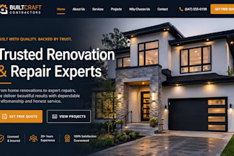 build wix construction website contractor renovation repair website hvac website