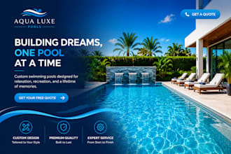 design swimming pool website pool service website construction website