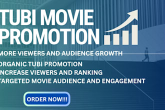 do organic tubi promotion to boost tubi movie views, increase viewers