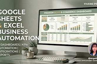 create automated google sheets dashboards and trackers for your business