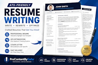 write, rewrite, and optimize your ats friendly resume, CV, and cover letter