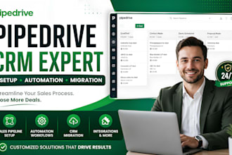 setup pipedrive CRM, pipelines, automations, and integration
