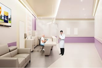 do 3d hospital interior design healthcare pharmacy theater room operating lab