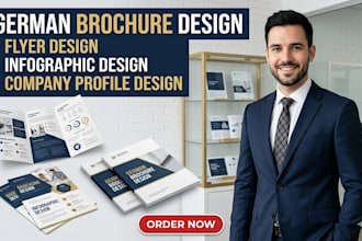 design german brochure flyer infographic company profile and catalog