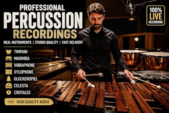 record professional cornet, conga, bongo, marimba, mandolin, banjo, harp