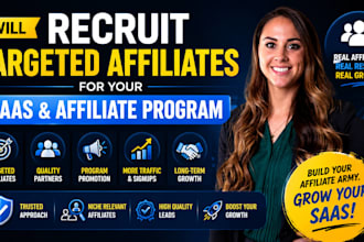 recruit targeted affiliates for your saas and affiliate program