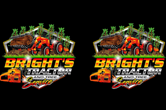 create an awesome beautiful tree service logo just in 16 hours