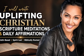 write uplifting christian scripture meditations and daily affirmations