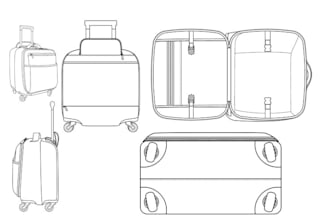 create detailed drawing, shoes outline and tech packs for your bag product