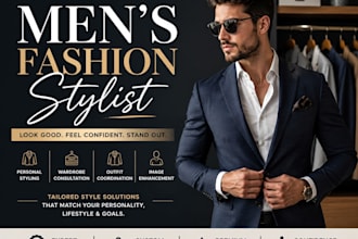 be your mens fashion stylist, wardrobe consultant ,mens outfits, styling advicer