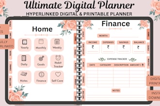 create a hyperlinked digital planner