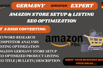 germany amazon store setup, product listing and german amazon SEO