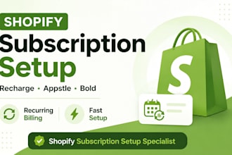setup recharge appstle bold subscriptions and recurring payments on shopify