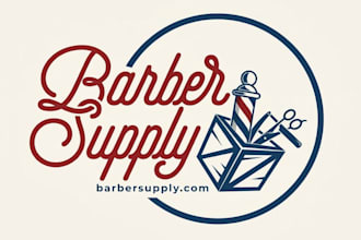 make barber, barbershop and salon logo