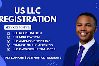 register US llc, ein, ownership transfer, address change for US and non US