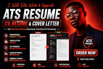write and upgrade entry level cv, cover letter, ats resume