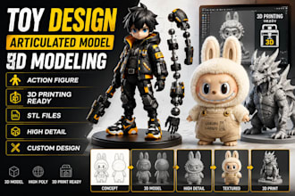 design toy design articulated model 3d model action figure plush labubu plushie