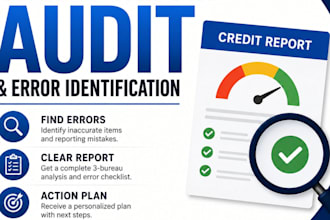 professionally analyze your credit report and identify reporting errors