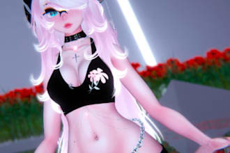 custom vrchat avatar custom retexture nd kitbashing quality and optimized avatar