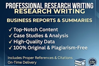 do professional research and report writing