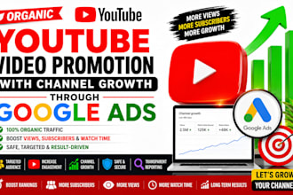 do organic youtube video promotion with channel growth through google ads