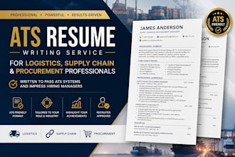 write ats resume for logistics, supply chain and procurement