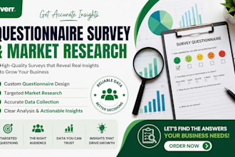 create a questionnaire survey for you and your business and generate response