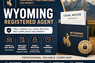 act as your wyoming registered agent and handle compliance documents