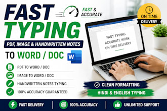 professional hindi and english typing service