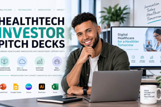 design telemedicine, healthtech saas, medical startup investor pitch deck