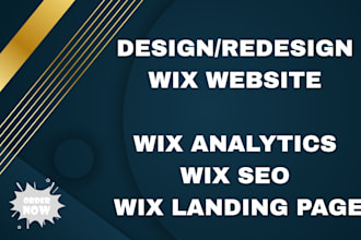 redesign wix website wix website wix design wix seo landing page