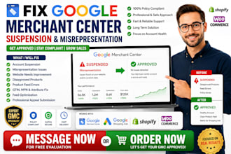 audit fix optimize and google merchant center gmc for shopify woocommerce expert