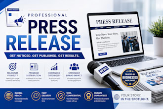 write an elite brand launch press release and seo news distribution