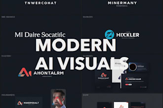 design modern ai logo, banner and invitation cards for your business