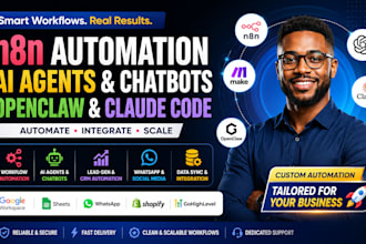 build n8n automation ai agent workflows and claude code mcp integrations for you