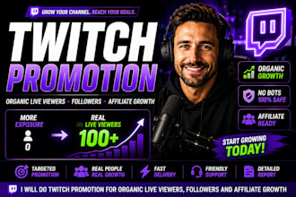 organically promote your twitch stream for real viewers and follower growth