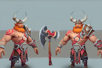 model and rig stylized 3d fantasy characters for games in blender