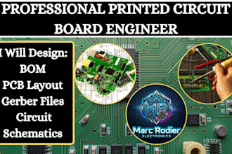 design pcb layout, gerber files, bom, and circuit schematics