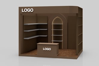 custom exhibition booth and event space design with full execution team