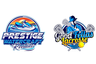 design awesome beautiful jet ski and lacrosse logo in 24 hours