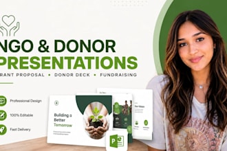 design grant proposal presentation, ngo presentation, donor deck