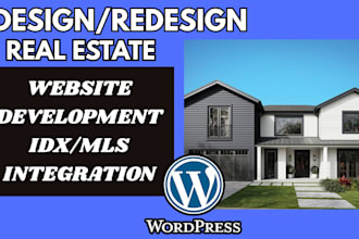 design realtor agent real estate website with idx mls integration in wordpress