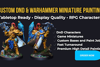design custom 3d printable dnd, warhammer and rpg stl miniatures