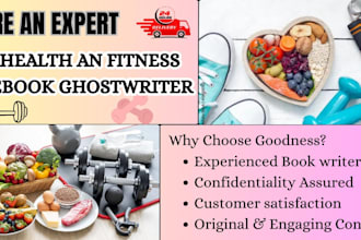 write health, fitness and medical ebook and book, ebook writer and ghostwriter