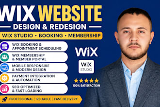 build wix website design, wix booking website, membership website and wix studio