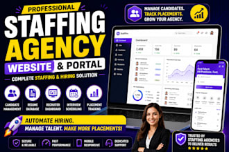 build staffing agency website with candidate management and hiring portal