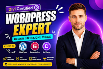 design divi wordpress website, redesign website with divi theme