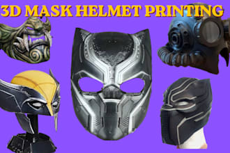 do 3d print and paint custom 3d mask 3d armor futuristic helmet