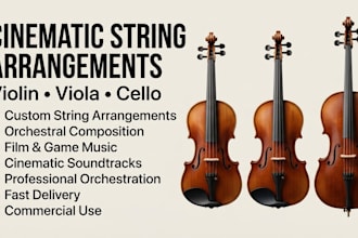compose and arrange cinematic orchestral strings for your music or film score