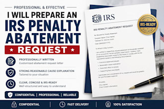 prepare an irs penalty abatement request